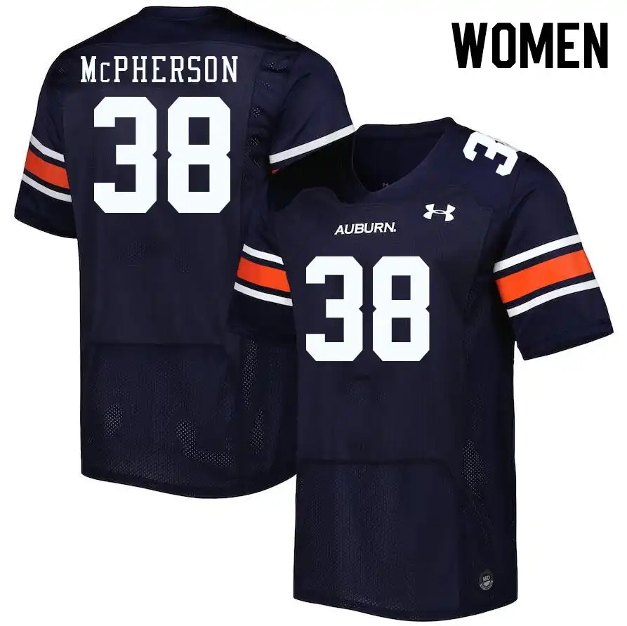 Auburn Tigers Alex McPherson Women's #38 Navy Stitched College Football Jersey