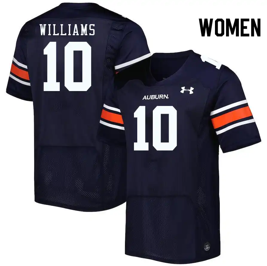 Auburn Tigers Amaris Williams Women's #10 Navy Stitched College Football Jersey