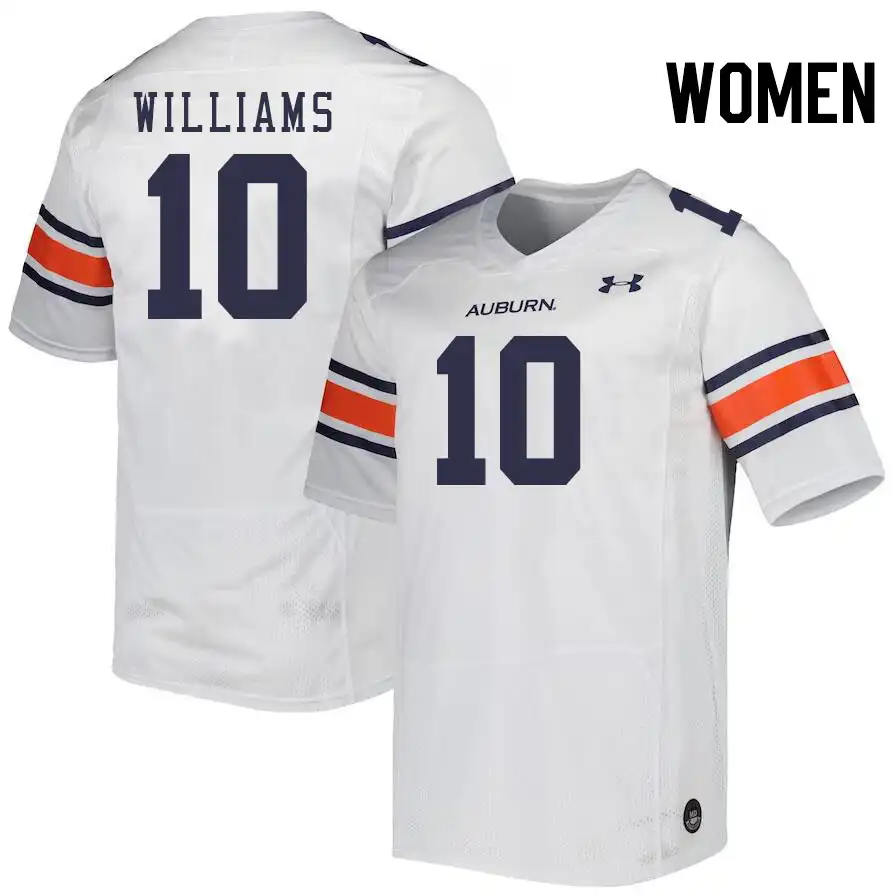 Auburn Tigers Amaris Williams Women's #10 White Stitched College Football Jersey