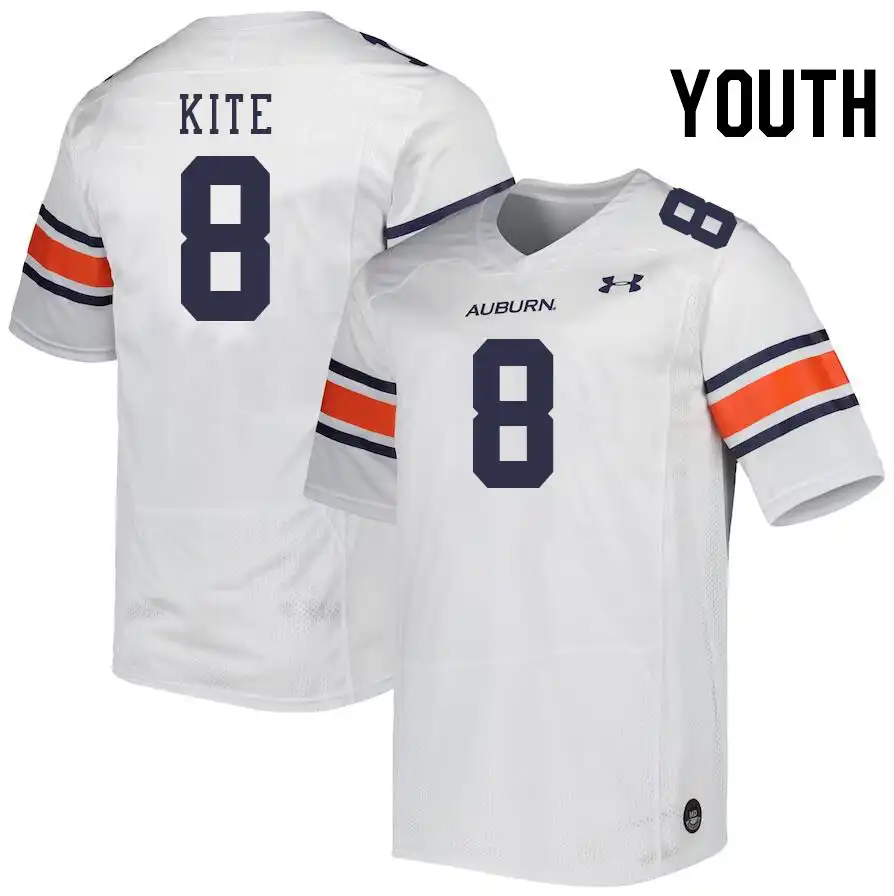 Auburn Tigers Antonio Kite Youth #8 White Stitched College Football Jersey