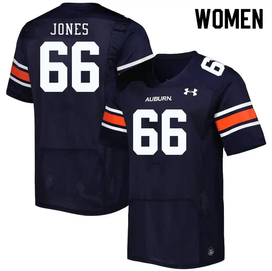 Auburn Tigers Avery Jones Women's #66 Navy Stitched College Football Jersey