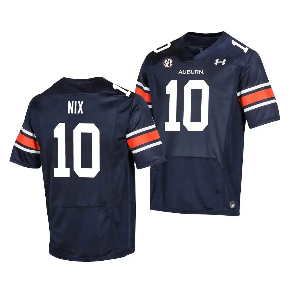 Auburn Tigers Bo Nix Men's #10 Premier Navy Stitched College Football Jersey