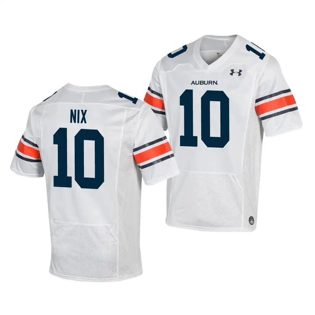 Auburn Tigers Bo Nix Men's #10 White Stitched College Football Jersey