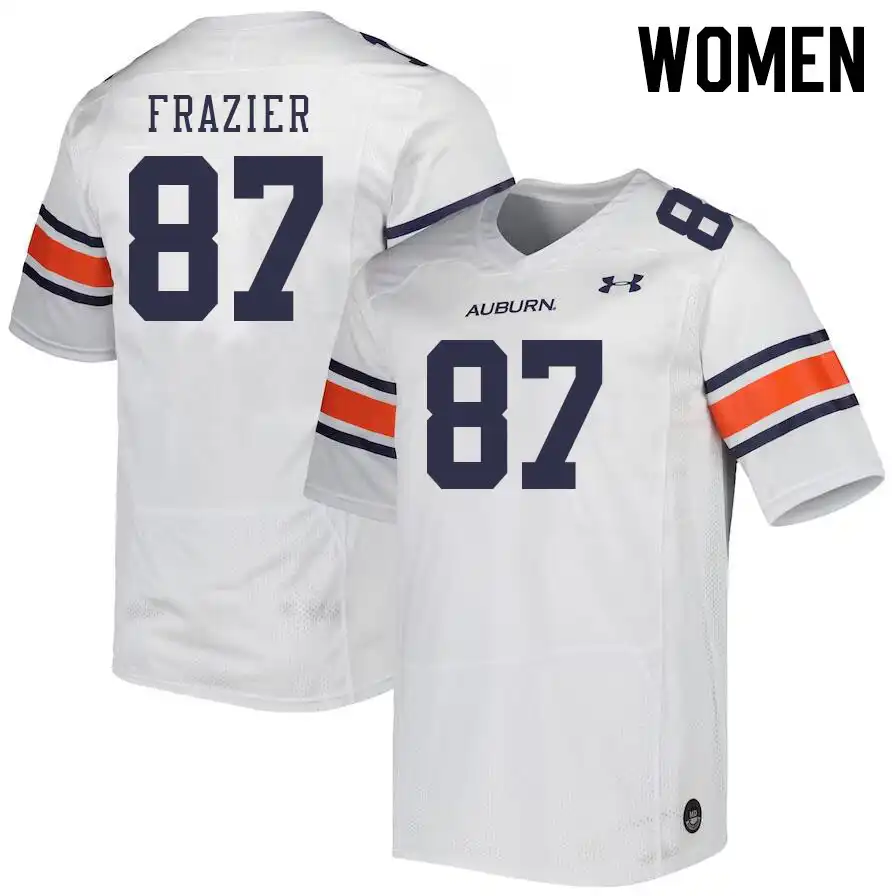 Auburn Tigers Brandon Frazier Women's #87 White Stitched College Football Jersey