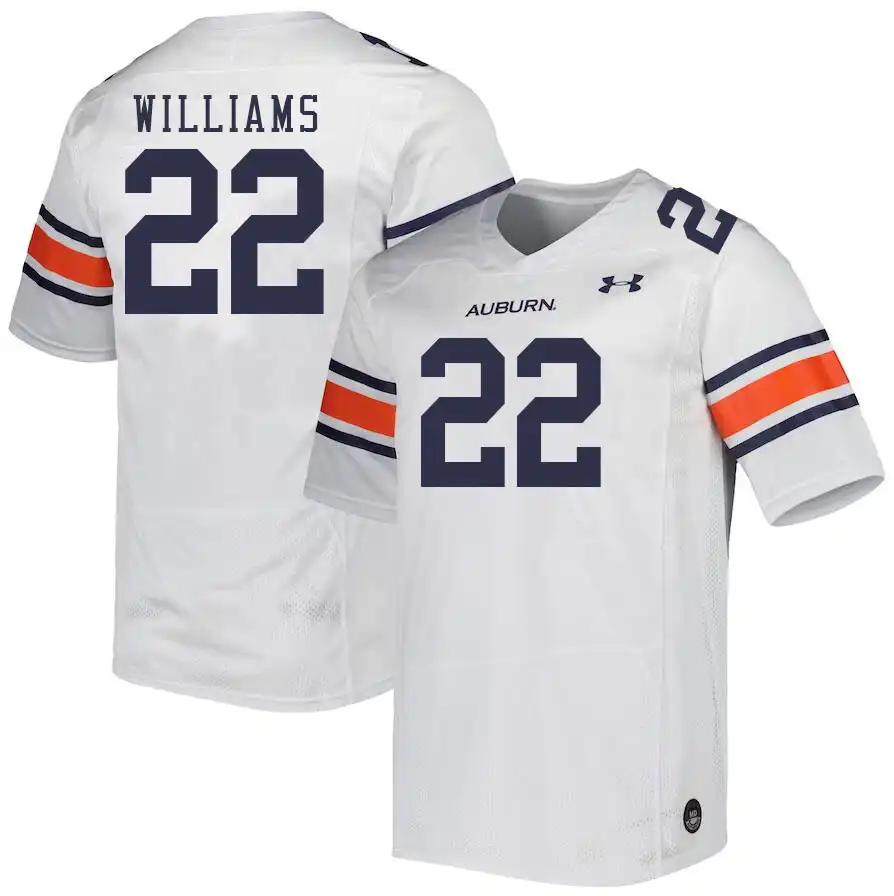 Auburn Tigers Brenton Williams Men's #22 White Stitched College Football Jersey