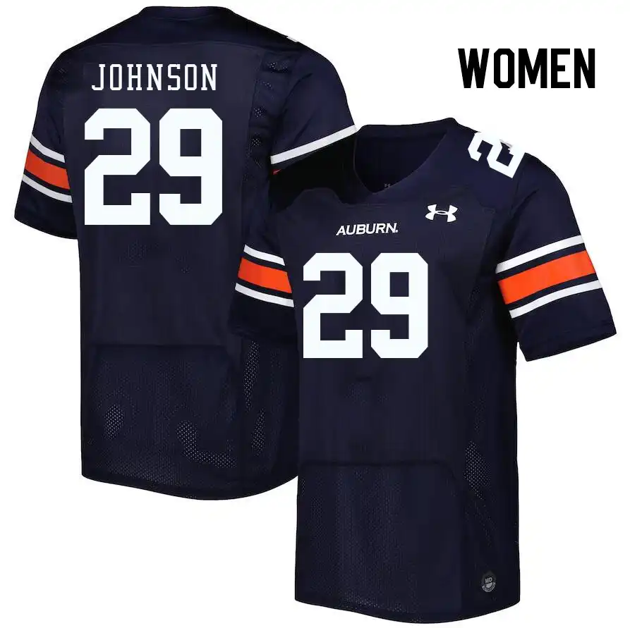 Auburn Tigers C.J. Johnson Women's #29 Navy Stitched College Football Jersey