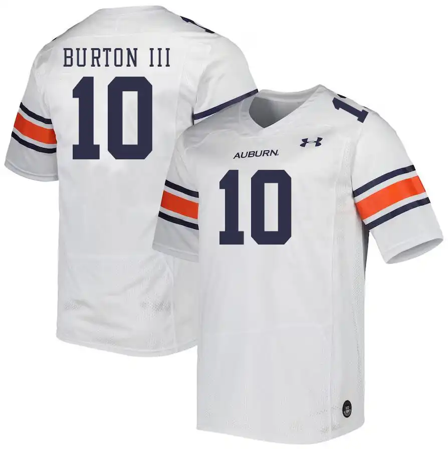 Auburn Tigers Caleb Burton III Men's #10 White Stitched College Football Jersey