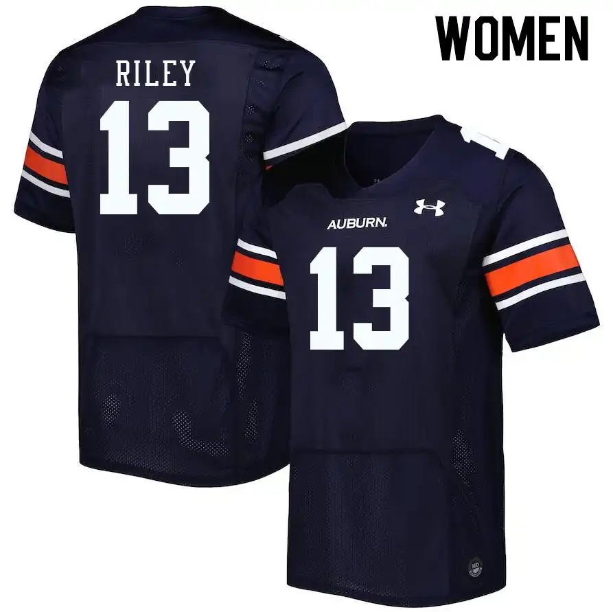 Auburn Tigers Cam Riley Women's #13 Navy Stitched College Football Jersey