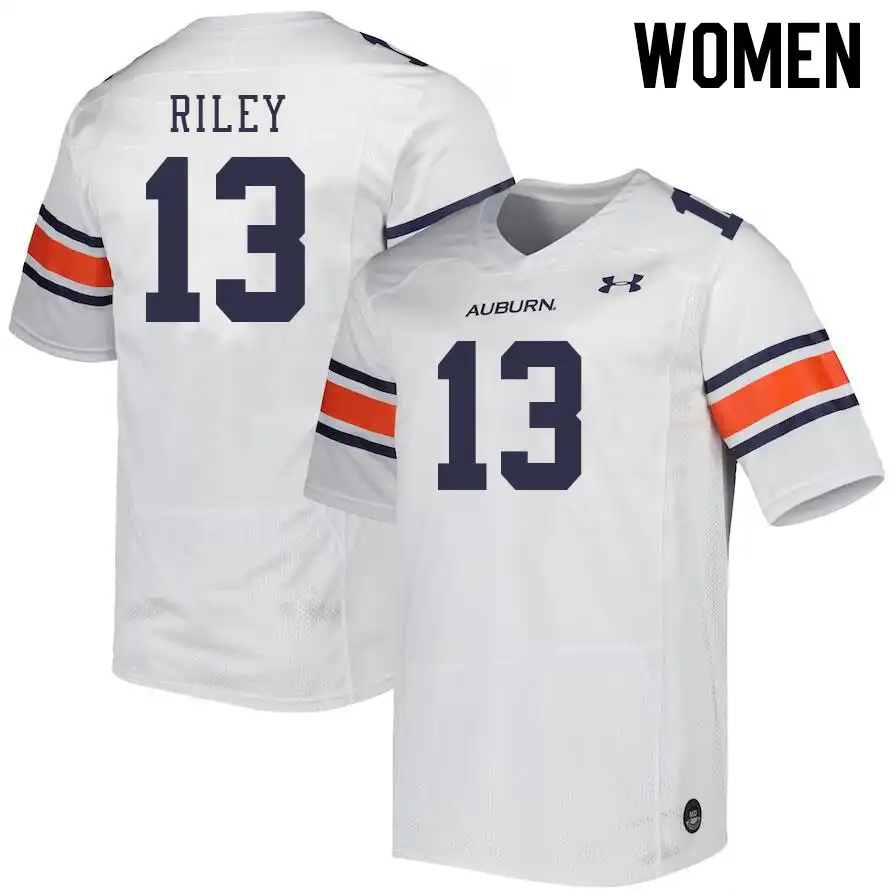 Auburn Tigers Cam Riley Women's #13 White Stitched College Football Jersey