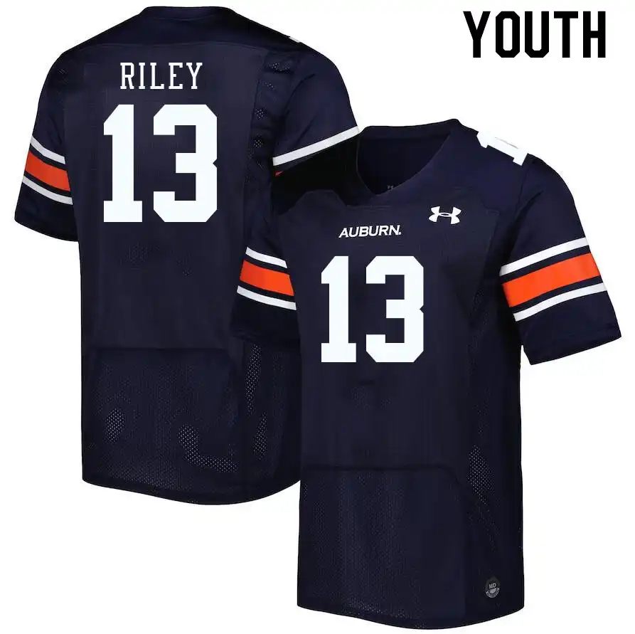 Auburn Tigers Cam Riley Youth #13 Navy Stitched College Football Jersey