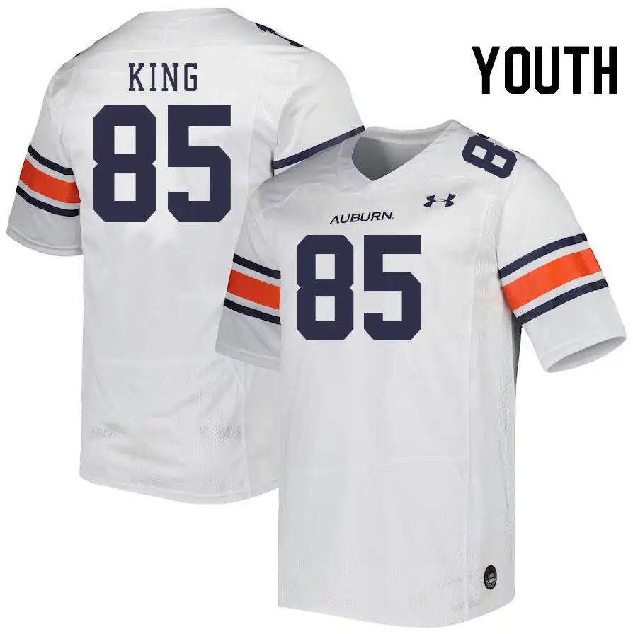 Auburn Tigers Cam'Ron King Youth #85 White Stitched College Football Jersey