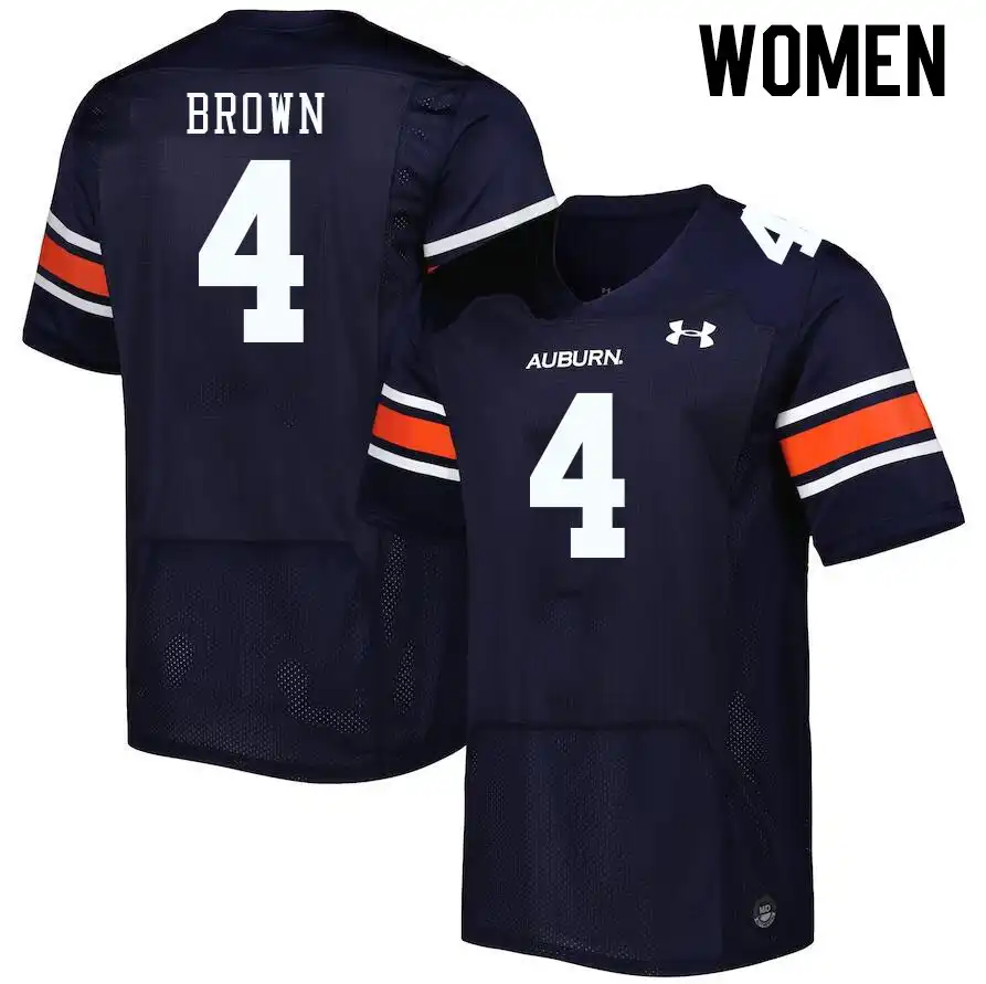 Auburn Tigers Camden Brown Women's #4 Navy Stitched College Football Jersey