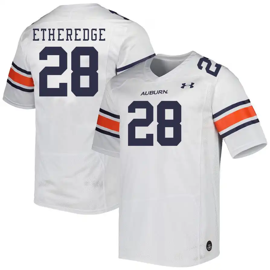 Auburn Tigers Camden Etheredge Men's #28 White Stitched College Football Jersey