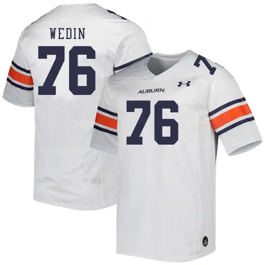 Auburn Tigers Clay Wedin Men's #76 White Stitched College Football Jersey