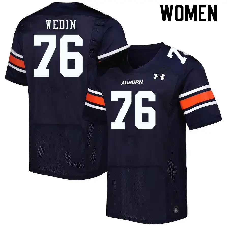 Auburn Tigers Clay Wedin Women's #76 Navy Stitched College Football Jersey