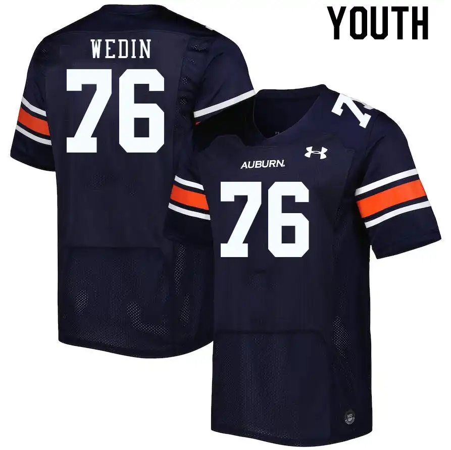 Auburn Tigers Clay Wedin Youth #76 Navy Stitched College Football Jersey