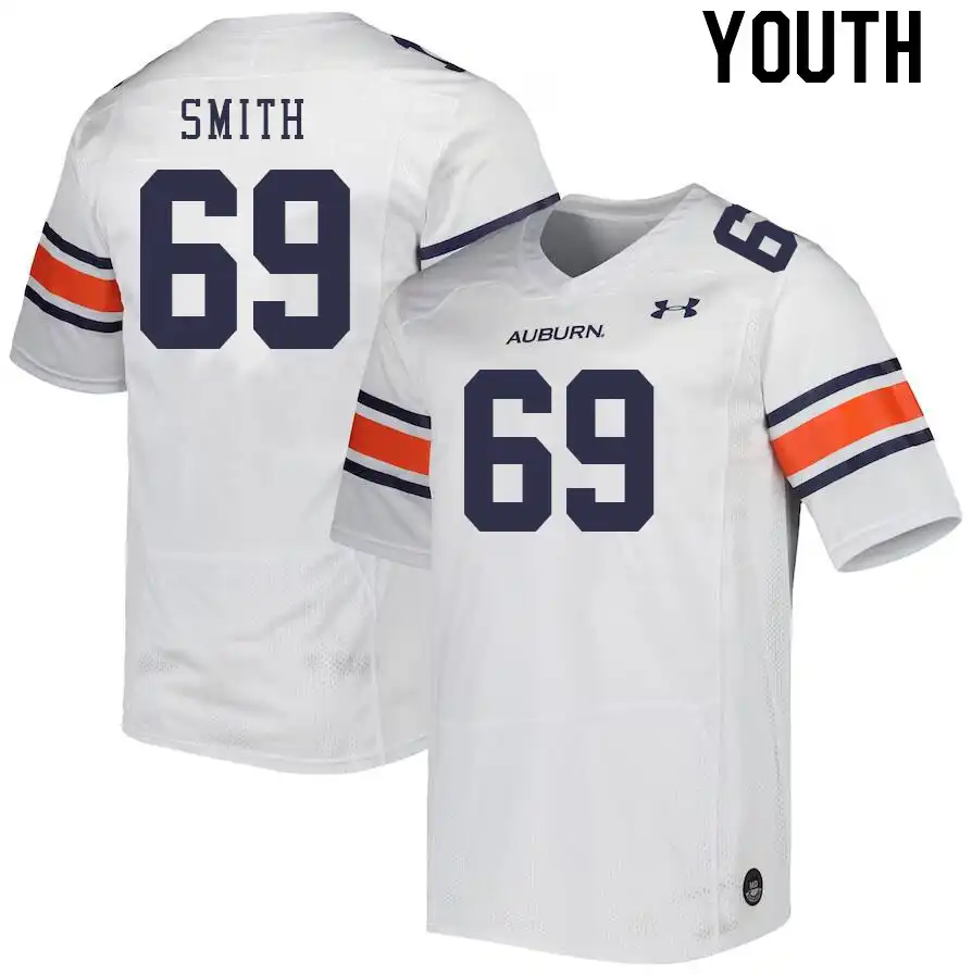 Auburn Tigers Colby Smith Youth #69 White Stitched College Football Jersey