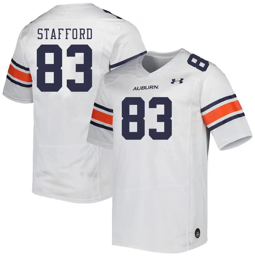 Auburn Tigers Colby Stafford Men's #83 White Stitched College Football Jersey