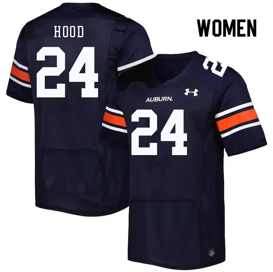 Auburn Tigers Colton Hood Women's #24 Navy Stitched College Football Jersey