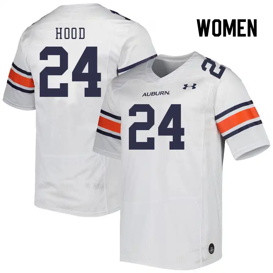 Auburn Tigers Colton Hood Women's #24 White Stitched College Football Jersey