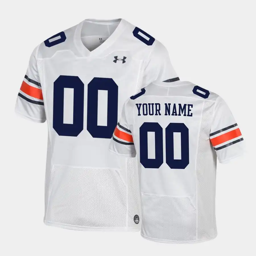 Auburn Tigers Custom Men's #00 Under Armour White Stitched College Football Jersey