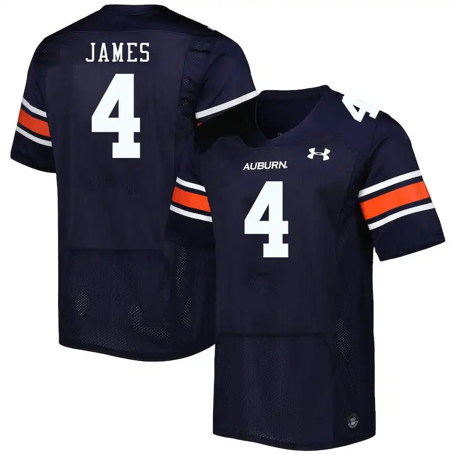 Auburn Tigers D.J. James Men's #4 Navy Stitched College Football Jersey