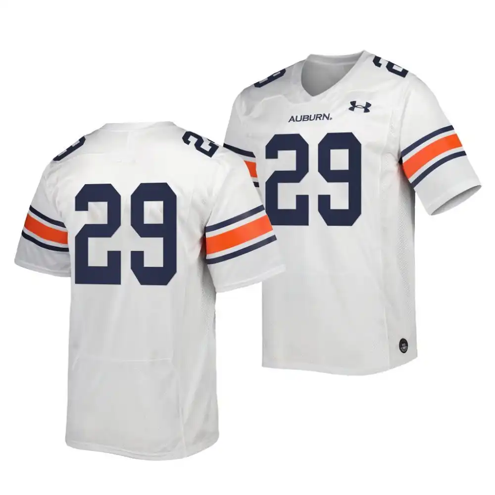 Auburn Tigers Derick Hall Men's #29 Limited Premier 2022 White Stitched College Football Jersey