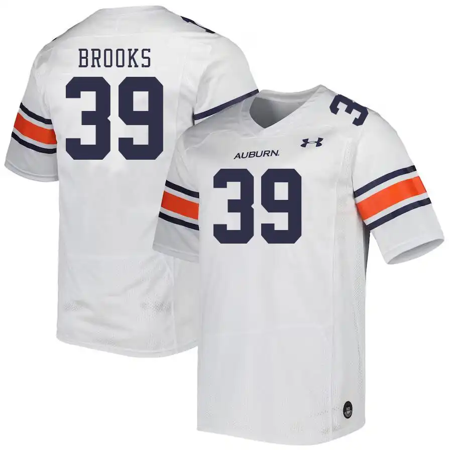 Auburn Tigers Dylan Brooks Men's #39 White Stitched College Football Jersey