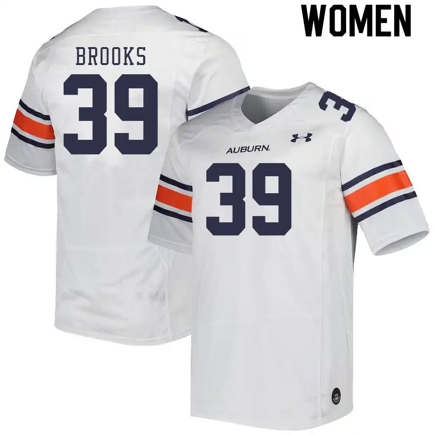 Auburn Tigers Dylan Brooks Women's #39 White Stitched College Football Jersey