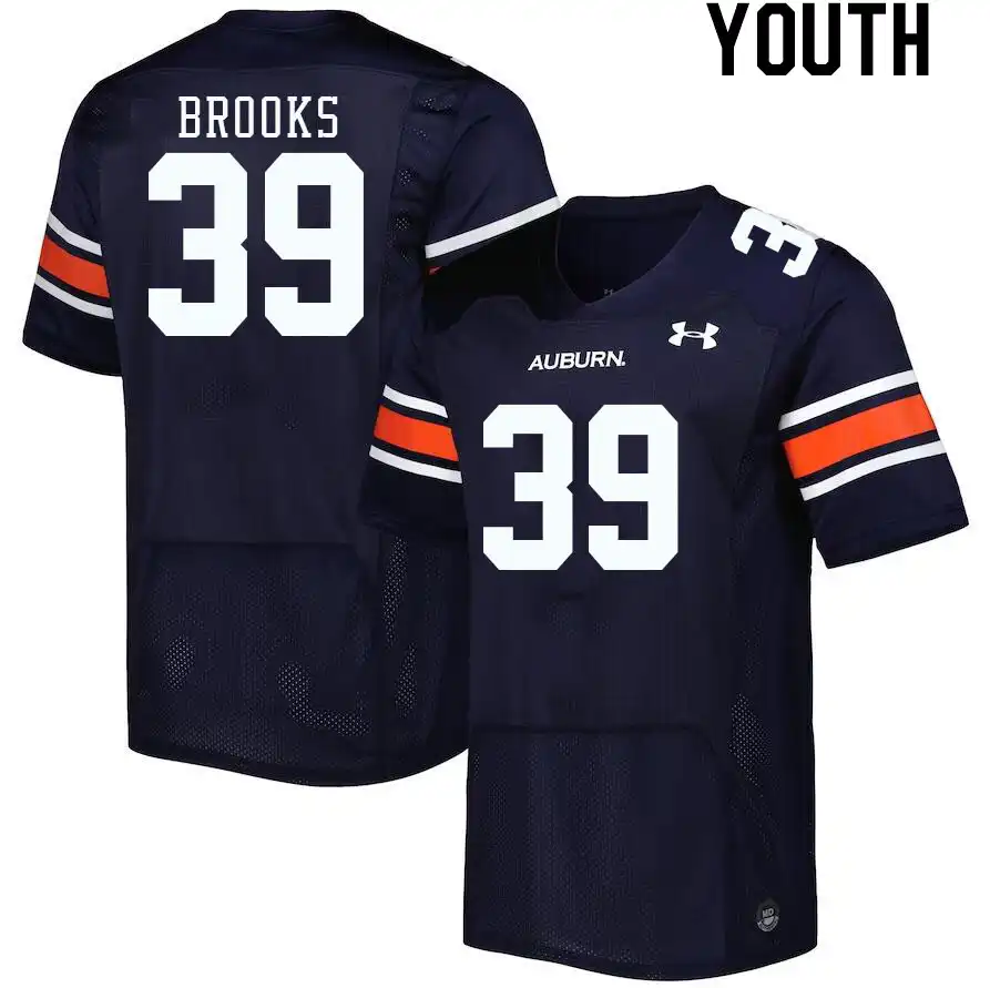 Auburn Tigers Dylan Brooks Youth #39 Navy Stitched College Football Jersey