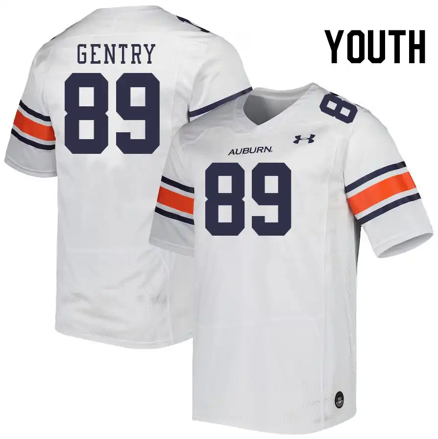 Auburn Tigers Dylan Gentry Youth #89 White Stitched College Football Jersey