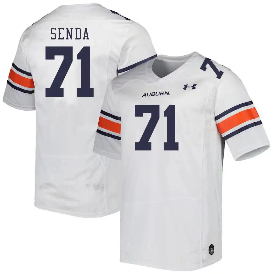 Auburn Tigers Dylan Senda Men's #71 White Stitched College Football Jersey