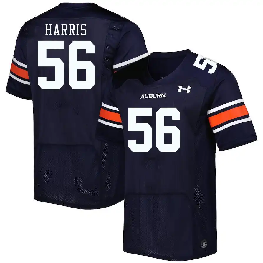 Auburn Tigers E.J. Harris Men's #56 Navy Stitched College Football Jersey