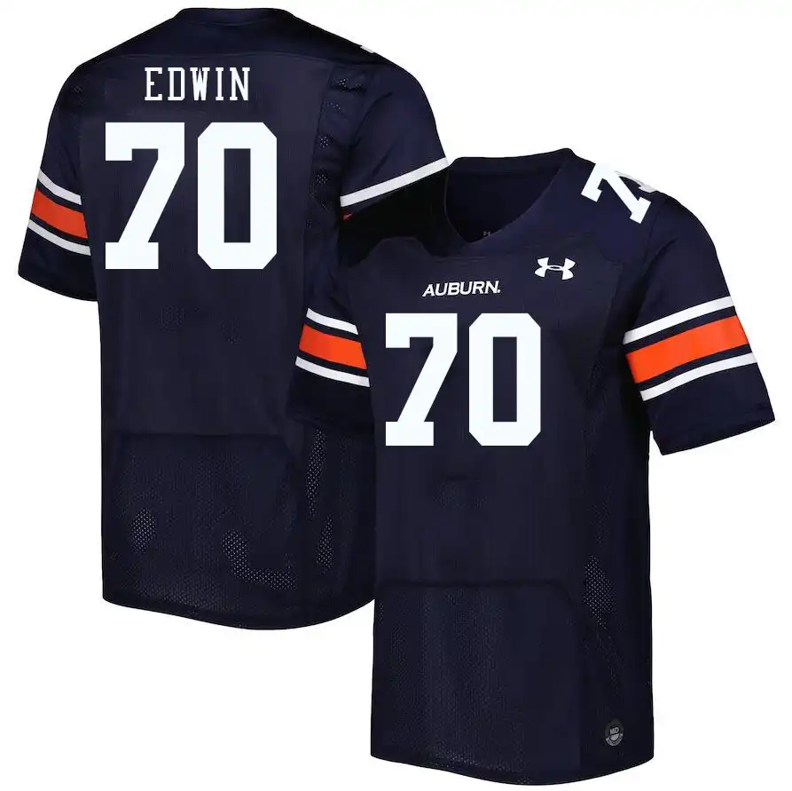 Auburn Tigers Favour Edwin Men's #70 Navy Stitched College Football Jersey