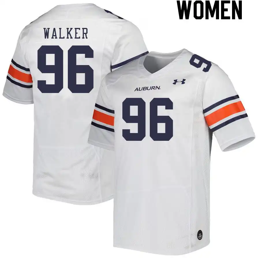 Auburn Tigers Garrison Walker Women's #96 White Stitched College Football Jersey