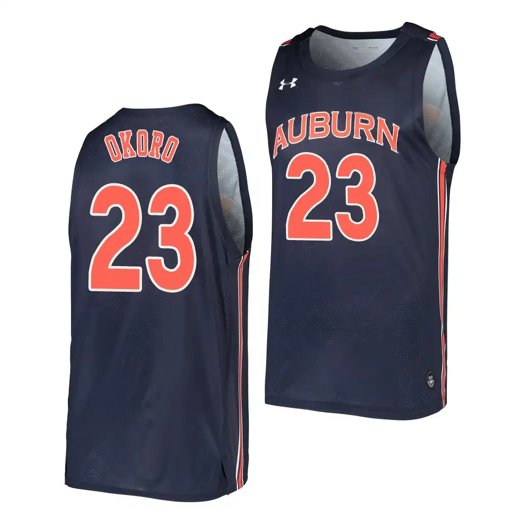 Auburn Tigers Isaac Okoro Men's #23 2019-20 Navy Stitched College Basketball Jersey