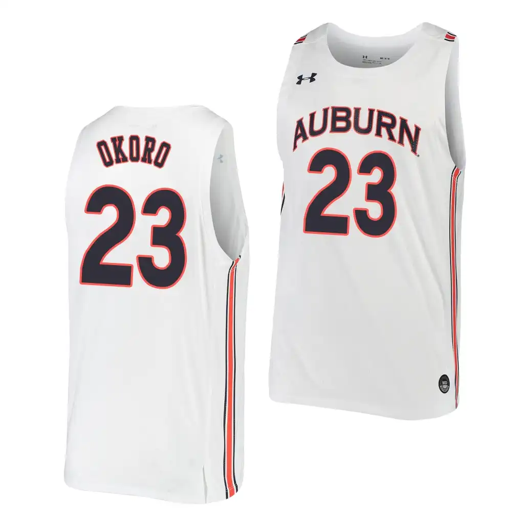 Auburn Tigers Isaac Okoro Men's #23 2019-20 White Stitched College Basketball Jersey