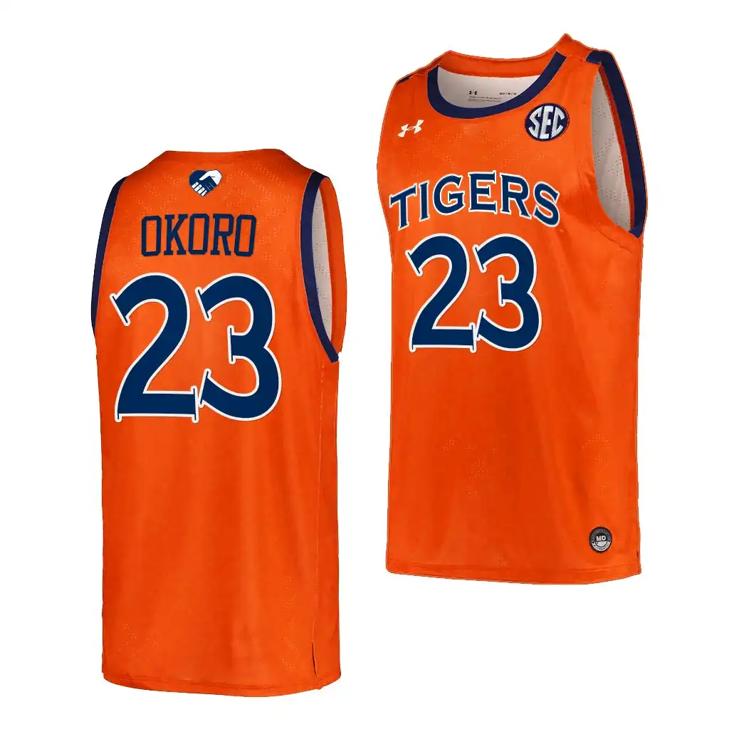 Auburn Tigers Isaac Okoro Men's #23 Player Alumni Orange Unite As One Stitched College Football Jersey