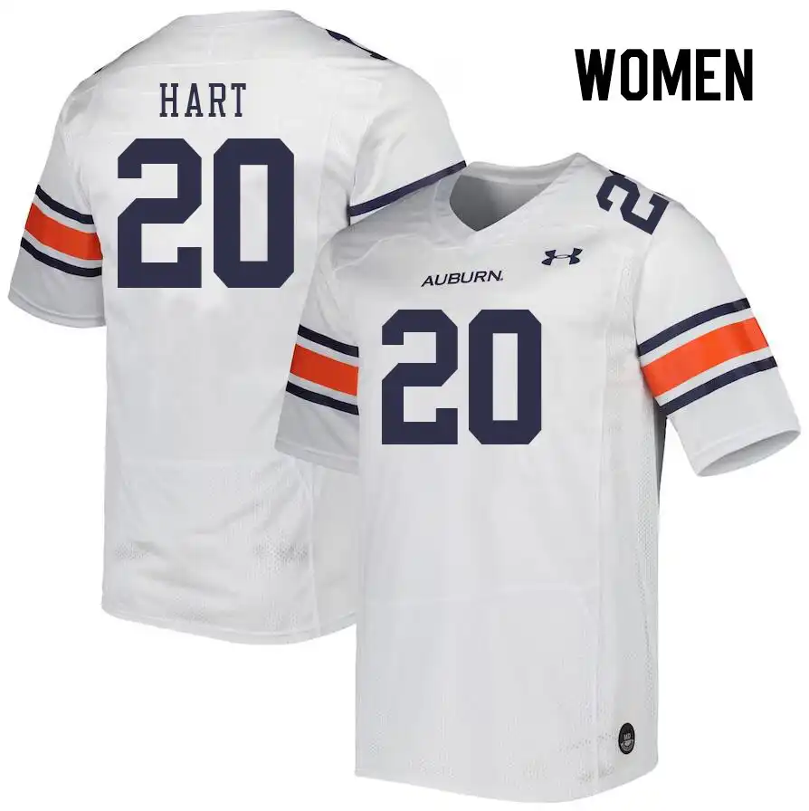 Auburn Tigers JC Hart Women's #20 White Stitched College Football Jersey