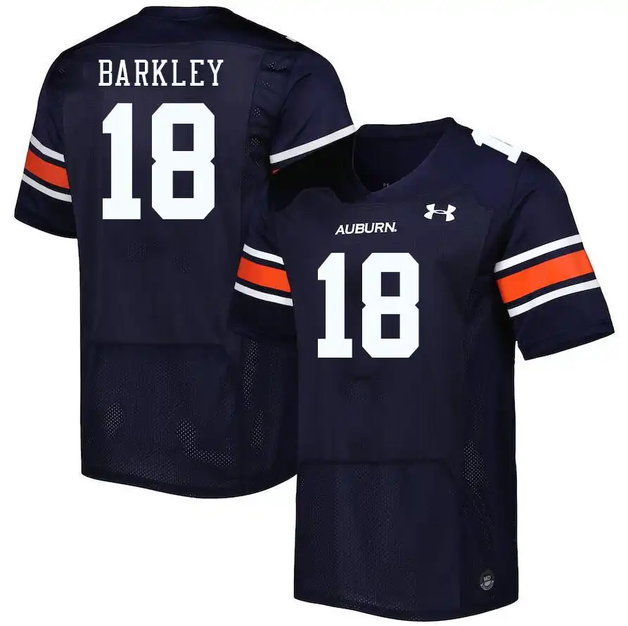 Auburn Tigers Jackson Barkley Men's #18 Navy Stitched College Football Jersey