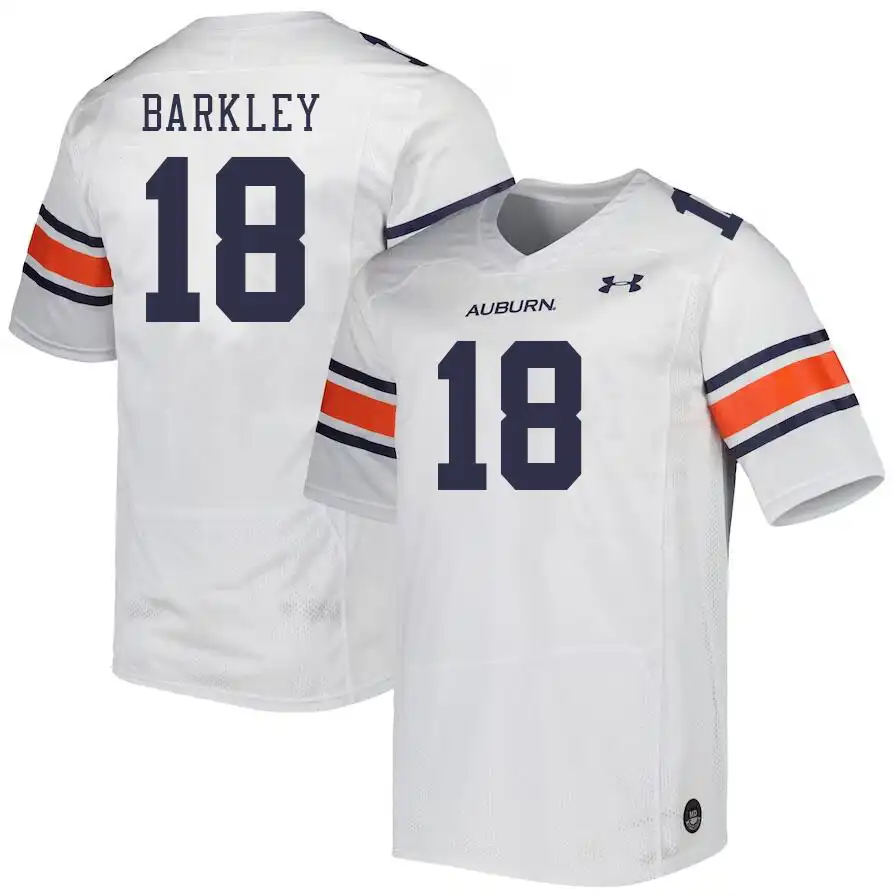 Auburn Tigers Jackson Barkley Men's #18 White Stitched College Football Jersey