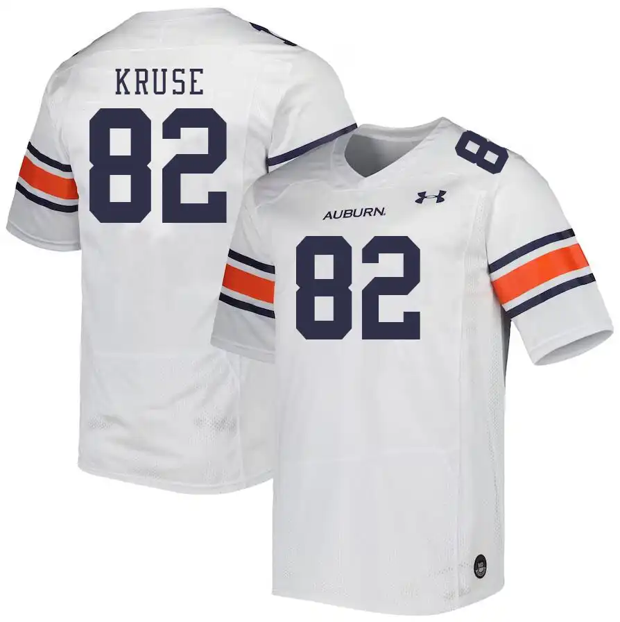 Auburn Tigers Jake Kruse Men's #82 White Stitched College Football Jersey