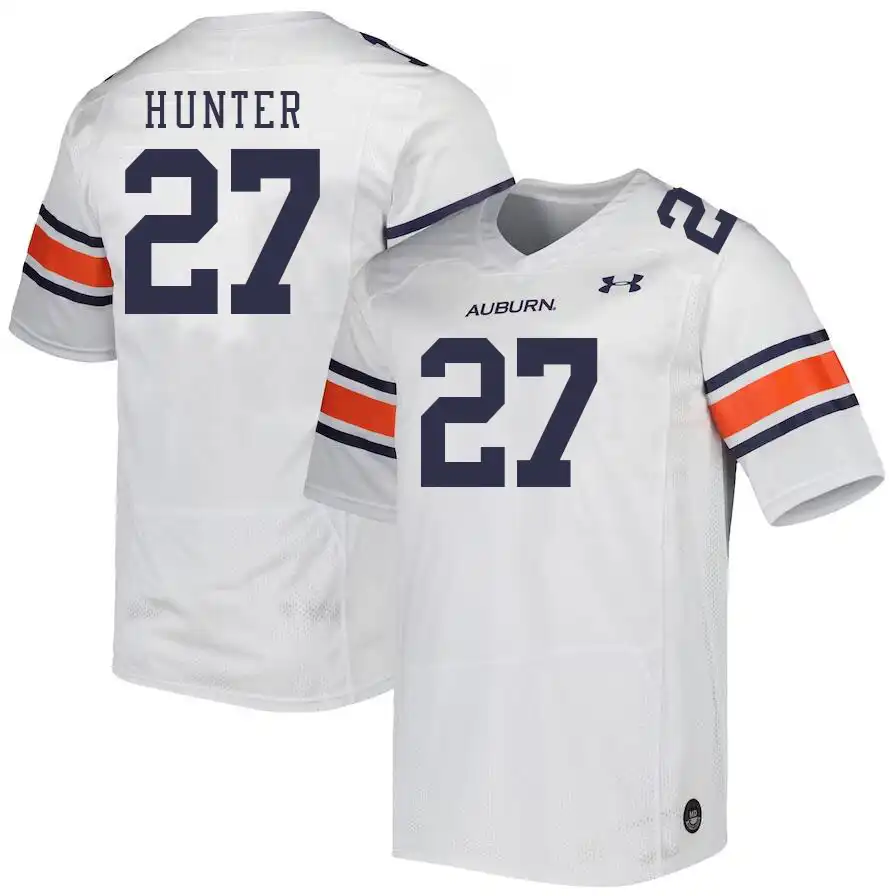 Auburn Tigers Jarquez Hunter Men's #27 White Stitched College Football Jersey