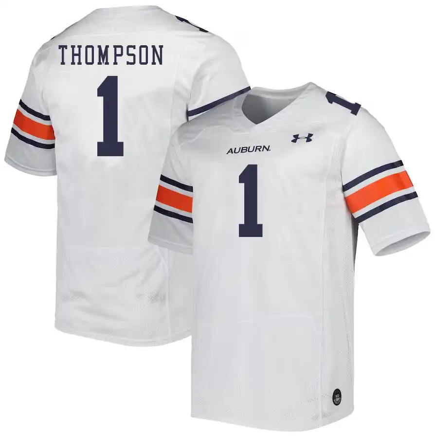 Auburn Tigers Jerrin Thompson Men's #1 White Stitched College Football Jersey