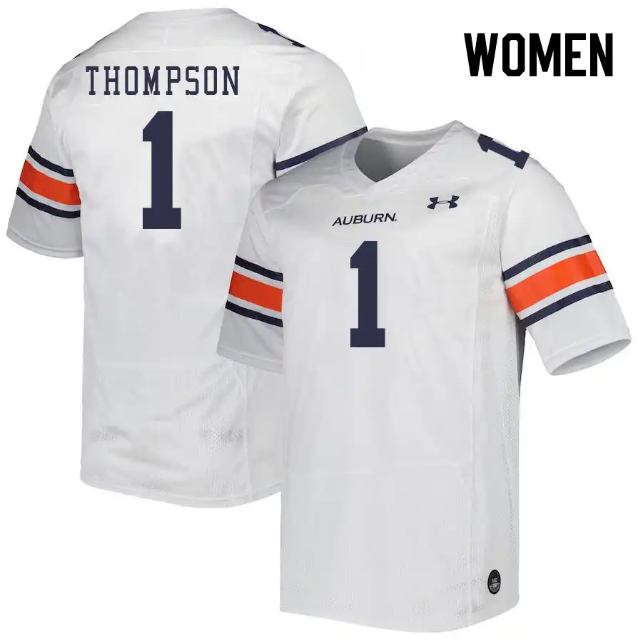 Auburn Tigers Jerrin Thompson Women's #1 White Stitched College Football Jersey