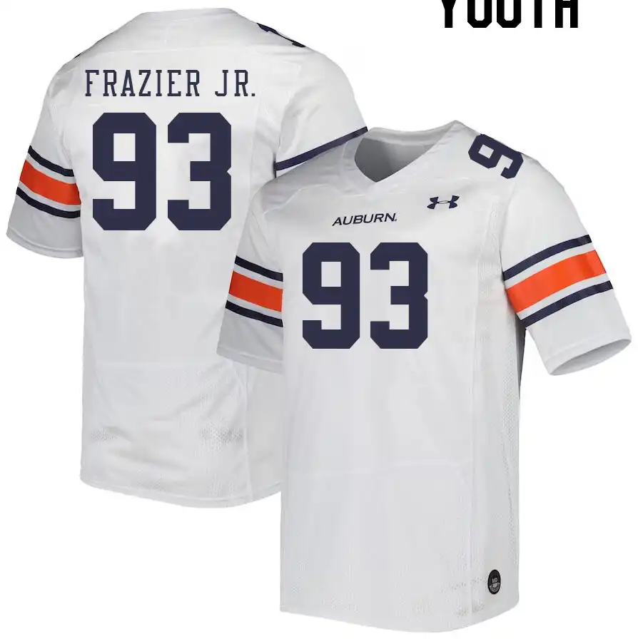 Auburn Tigers Joe Frazier Jr. Youth #93 White Stitched College Football Jersey