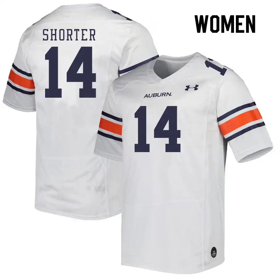 Auburn Tigers Jyaire Shorter Women's #14 White Stitched College Football Jersey