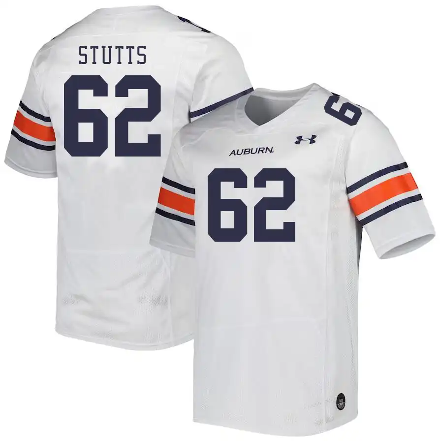 Auburn Tigers Kam Stutts Men's #62 White Stitched College Football Jersey