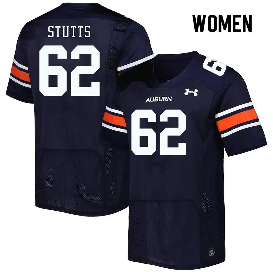 Auburn Tigers Kam Stutts Women's #62 Navy Stitched College Football Jersey