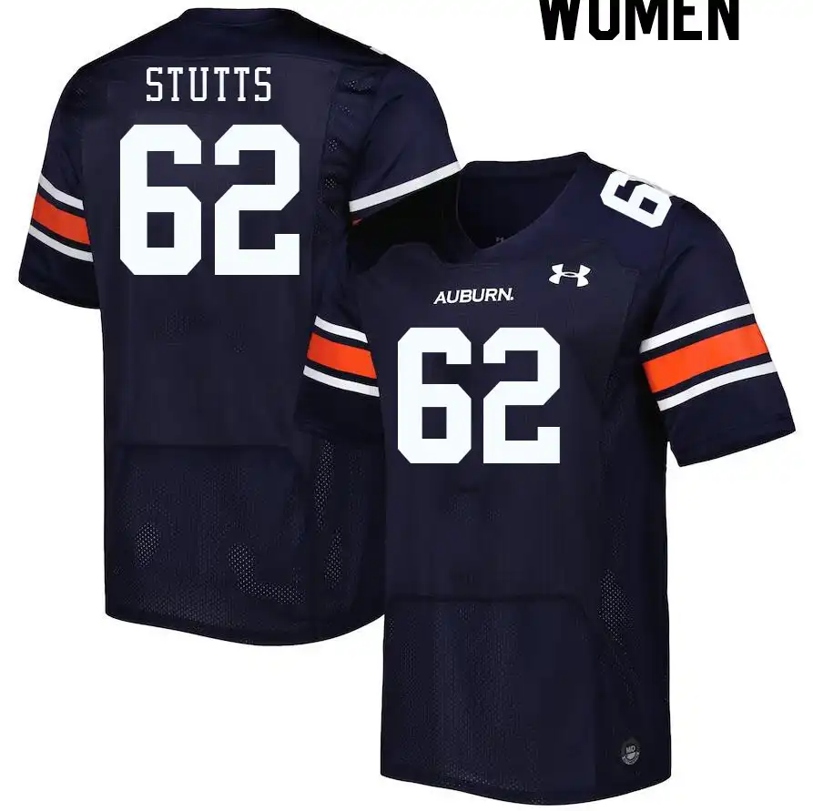 Auburn Tigers Kameron Stutts Women's #62 Navy Stitched College Football Jersey